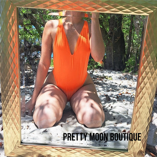 Orange Thong One Piece